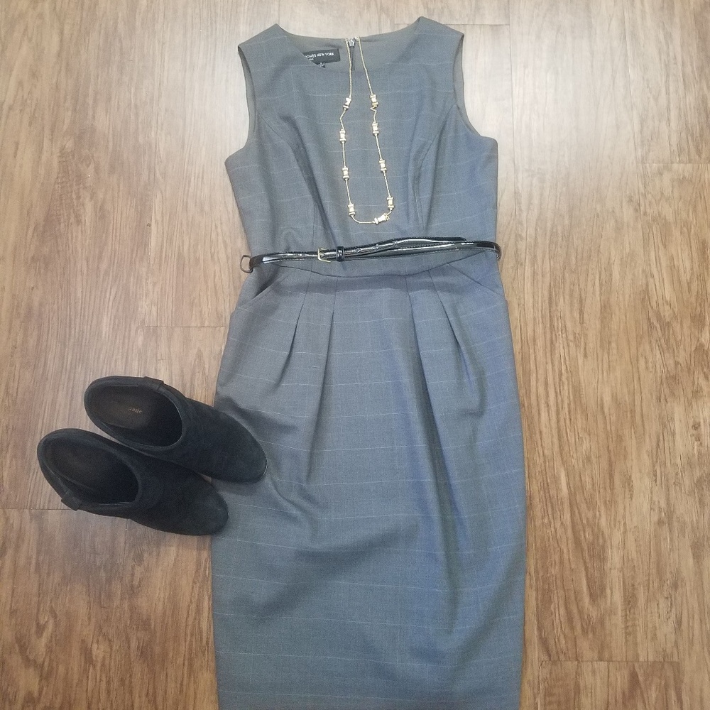 Jones New York Gray work dress